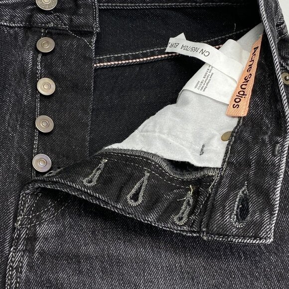 NEW ACNE STUDIOS Women’s Mece Vintage High Waist Tapered  Jeans Black Size 28x30 - Picture 9 of 11